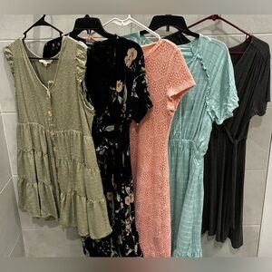 Women’s Lot Grab Bag Size 1X Short Sleeve Tunic Dresses Preowned